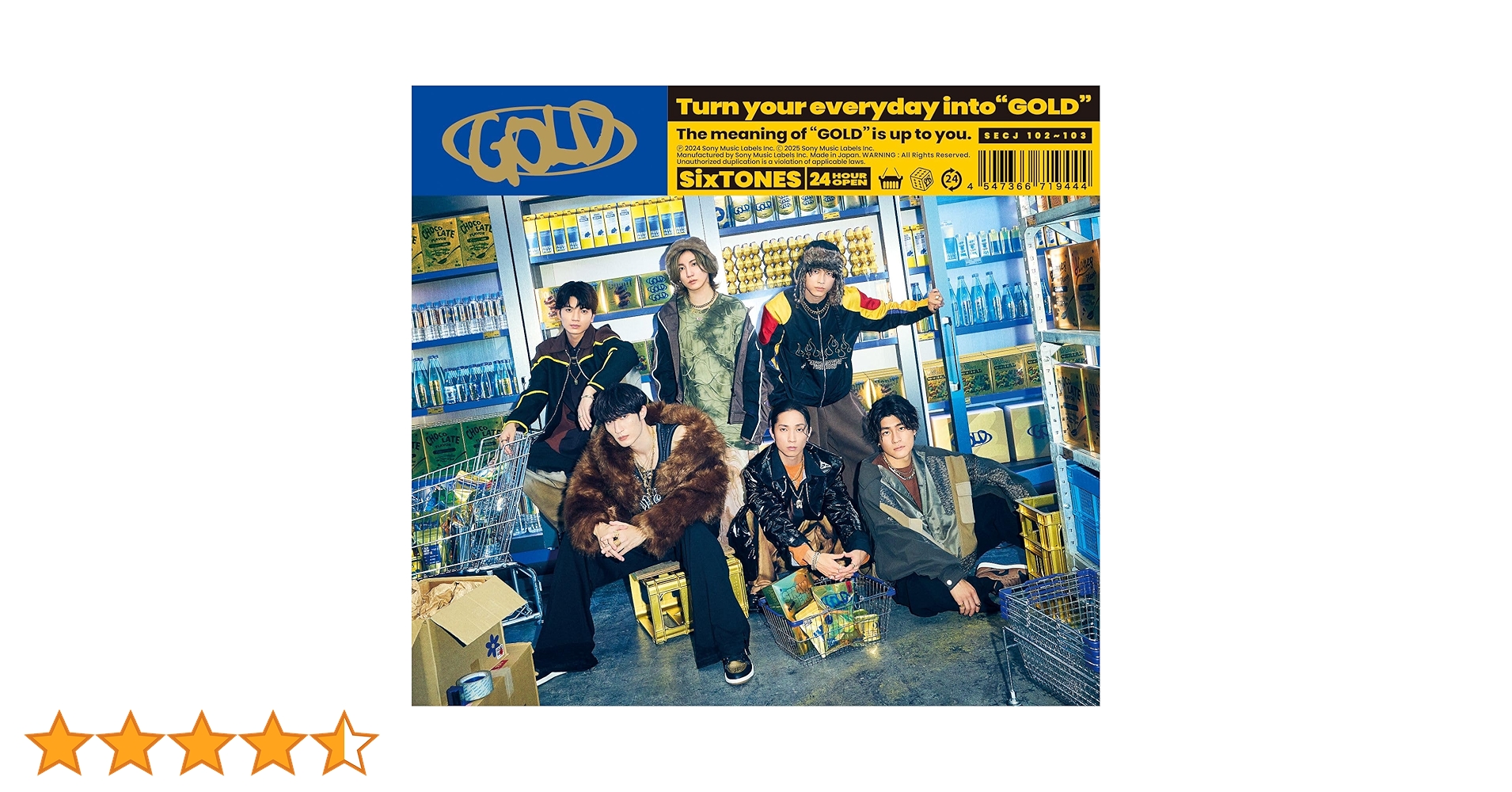 【SixTONES】GOLD 初回盤A・B(Blu-ray)・通常盤 ⚠️特典なし GOLD(初回盤A)【CD+Blu-ray】 | SixTONES | SECJ-98/9 | ソニー